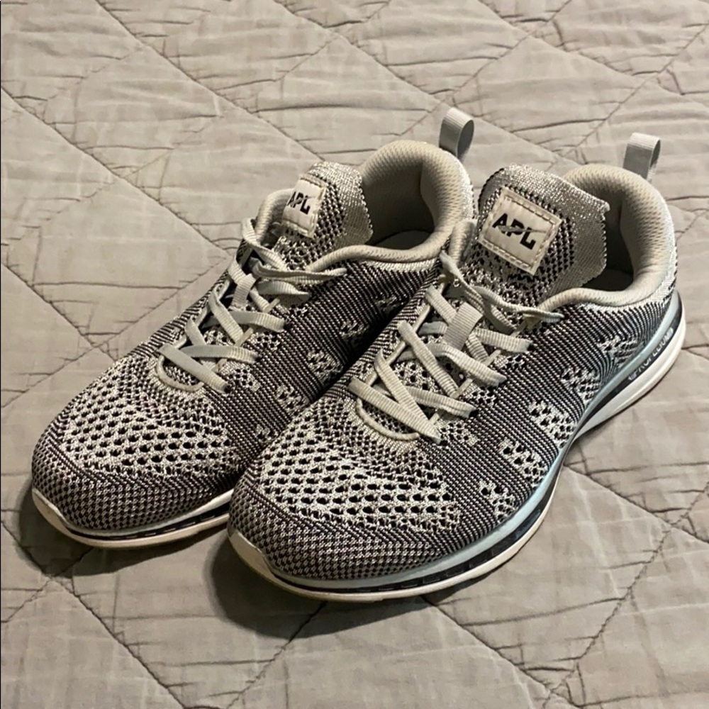 APL Silver Metallic Running Shoes